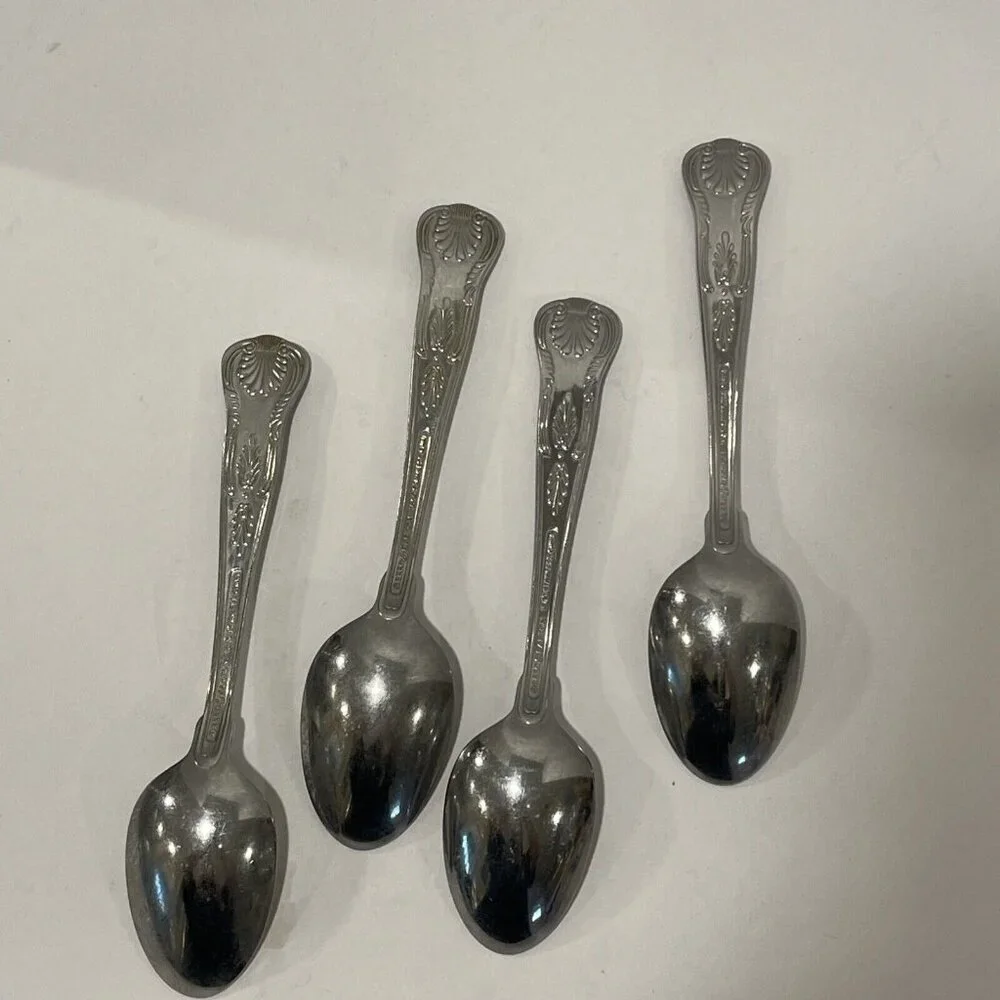 Reed & Barton Select Stainless‎ Flatware Kings 175th Anniversary 4 Soup Spoons